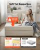 Chaise Lounge Chair, 1115 mm Boneless Modular Chaise Lounge Indoor, Oversized Corduroy Reading Chair with Throw Pillows & Armrests, Deep Seat Sofa