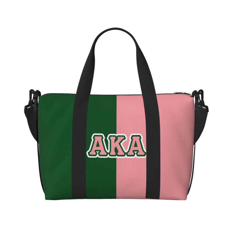 

AKA Sorority Print Travel Deffel Bag Portable Sports Gym Yoga Bag Multipurpose Waterproof Weekender Luggage Bags for Women Men