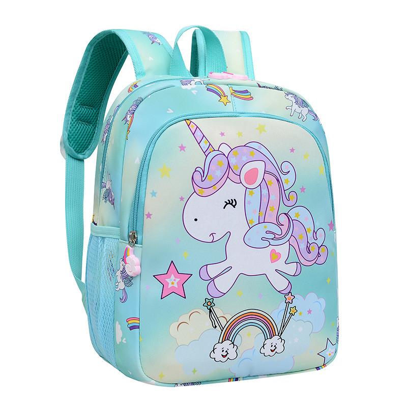 

Pattern Unicorn Cartoon Nylon Backpack With Wearresistant Material For School