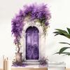 Wisteria Flower Door Self-adhesive Kitchen and Bathroom Decoration and Beautification Stickers