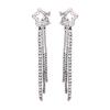 Women's Long Tassel Dangle Earrings Casual Stylish Retro Zinc Alloy Dangle Earrings for Banquet Gown Travel Ears Decor