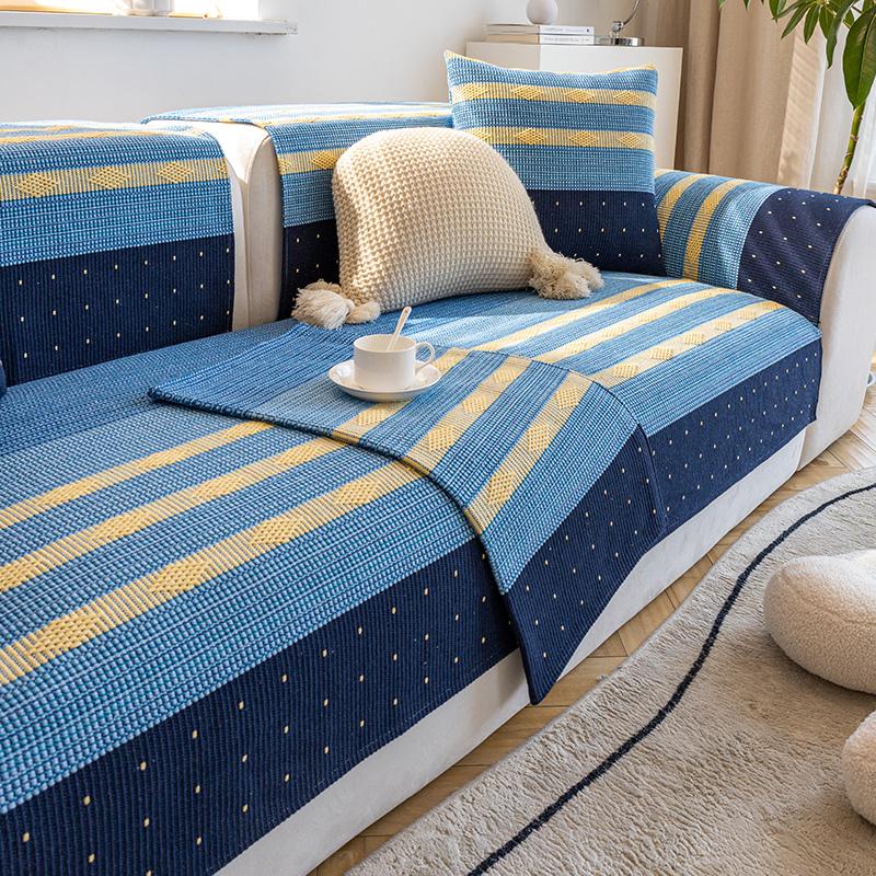 

Подушка для дивана из хлопка и льна Four Seasons Universal Leather Non-Slip High-Entry Lux Sofa Cover Nordic Simple Cushion Cover Towel 70*70cm