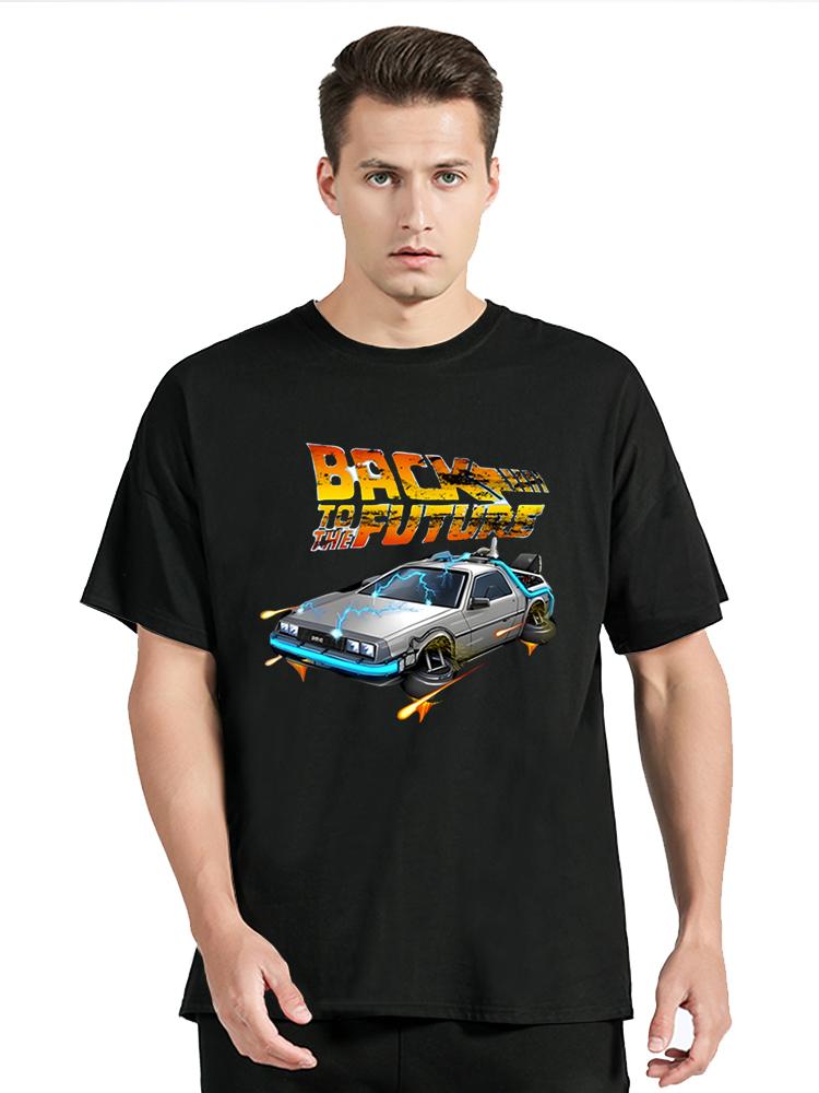 T Shirt For Men Back To The Future Print Men's T-shirt Casual Men's Clothing Graphic Oversized