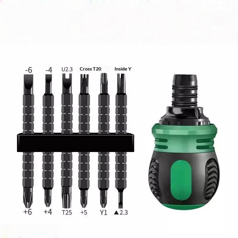 2/3/4/7Pcs Multifunctional Adjustable Inner Cross Shaped Triangular Plum Blossom Shaped Screwdriver Ratchet Screwdriver Set