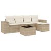 VidaXL Salon de Jardin avec Coussins 6 pcs, Canapés de Terrasse, Ensemble de Meubles de Patio, Mobilier d'Extérieur, Beige 3254835