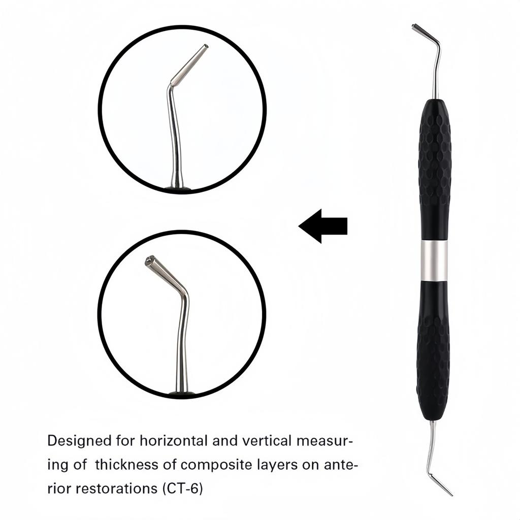 1Pc Dental Resin Filler Aesthetic Restoration Knife Silicone Handle Germany Steel Dentistry Tools for Dentists
