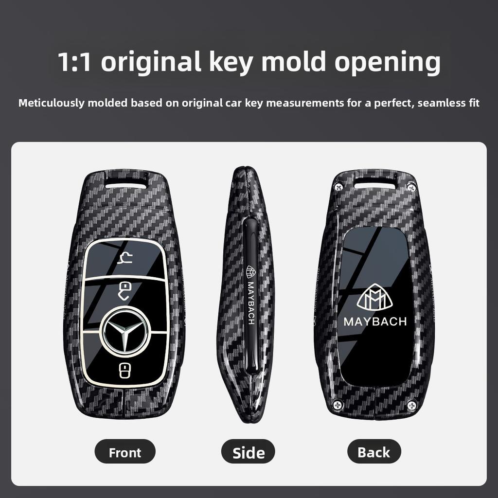 Metal Car Key Case Cover Shell For Mercedes Benz C E S Class GLC W206 W223 W214 E300 C260 C300 S450 S500 S400 Fob Accessories VM4