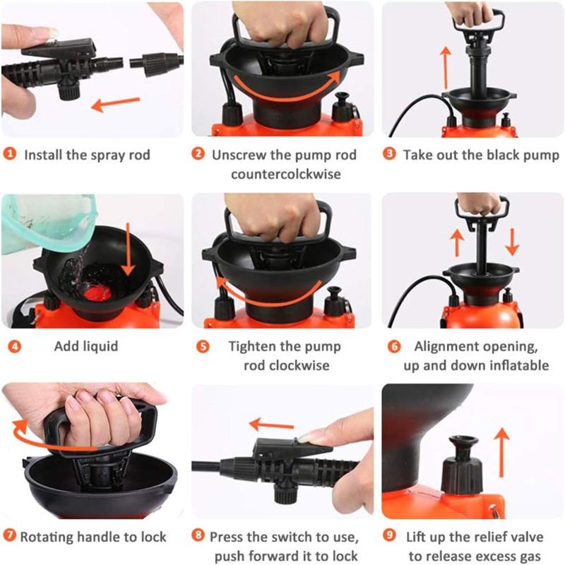 5L Pressure Sprayer Hand Pump Sprayers Nozzle Air Pressure Pump Lawn Agricultural Garden Tools Water Pump Pressure Sprayer