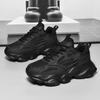 New Soft-sole Sneakers Spring Wear-resistant Men's Shoes Black Thick-sole Casual Shoes Mesh Dad Shoes