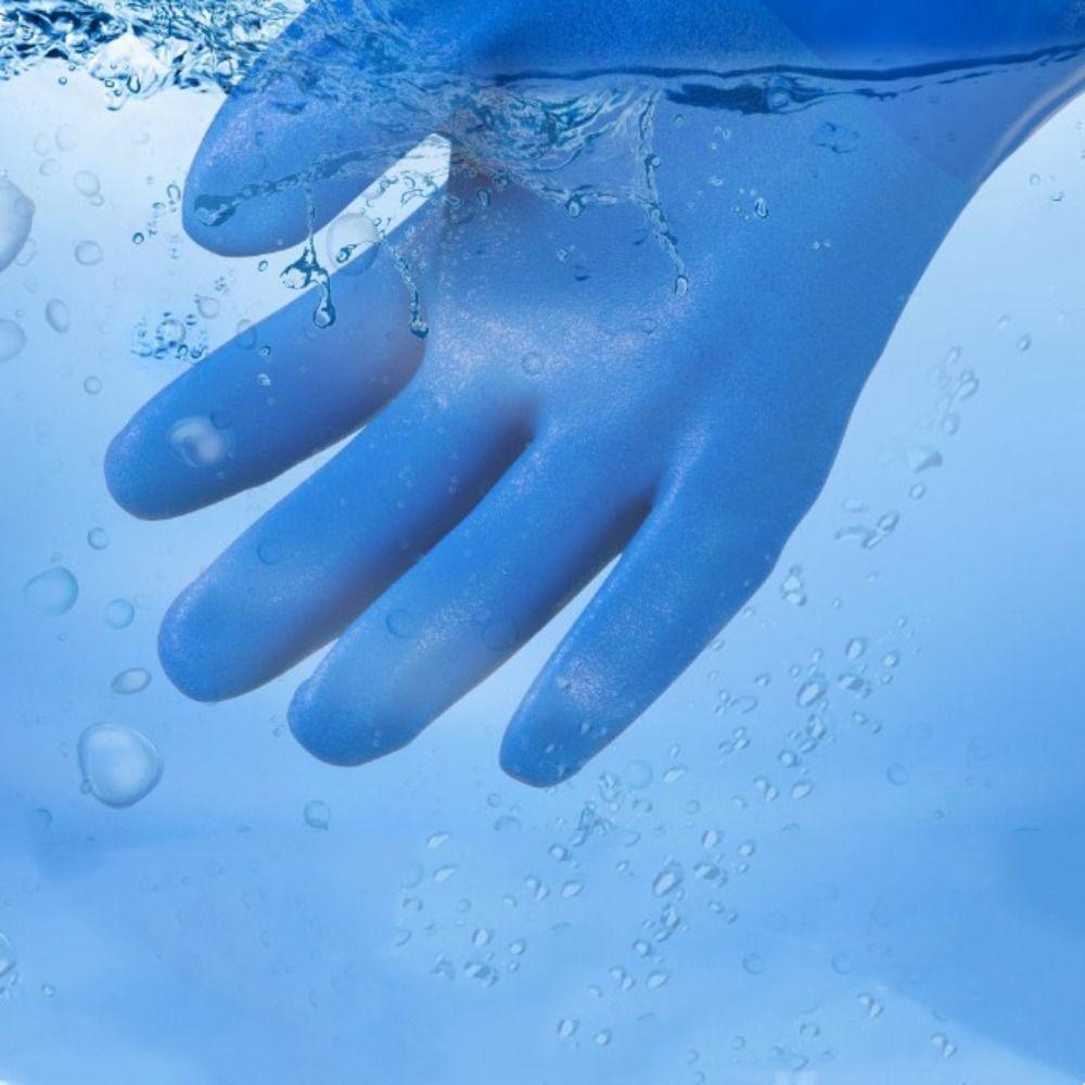 Heavy Protect skin Men Waterproof Glove Pond Gloves Rubber Gloves Long Arm