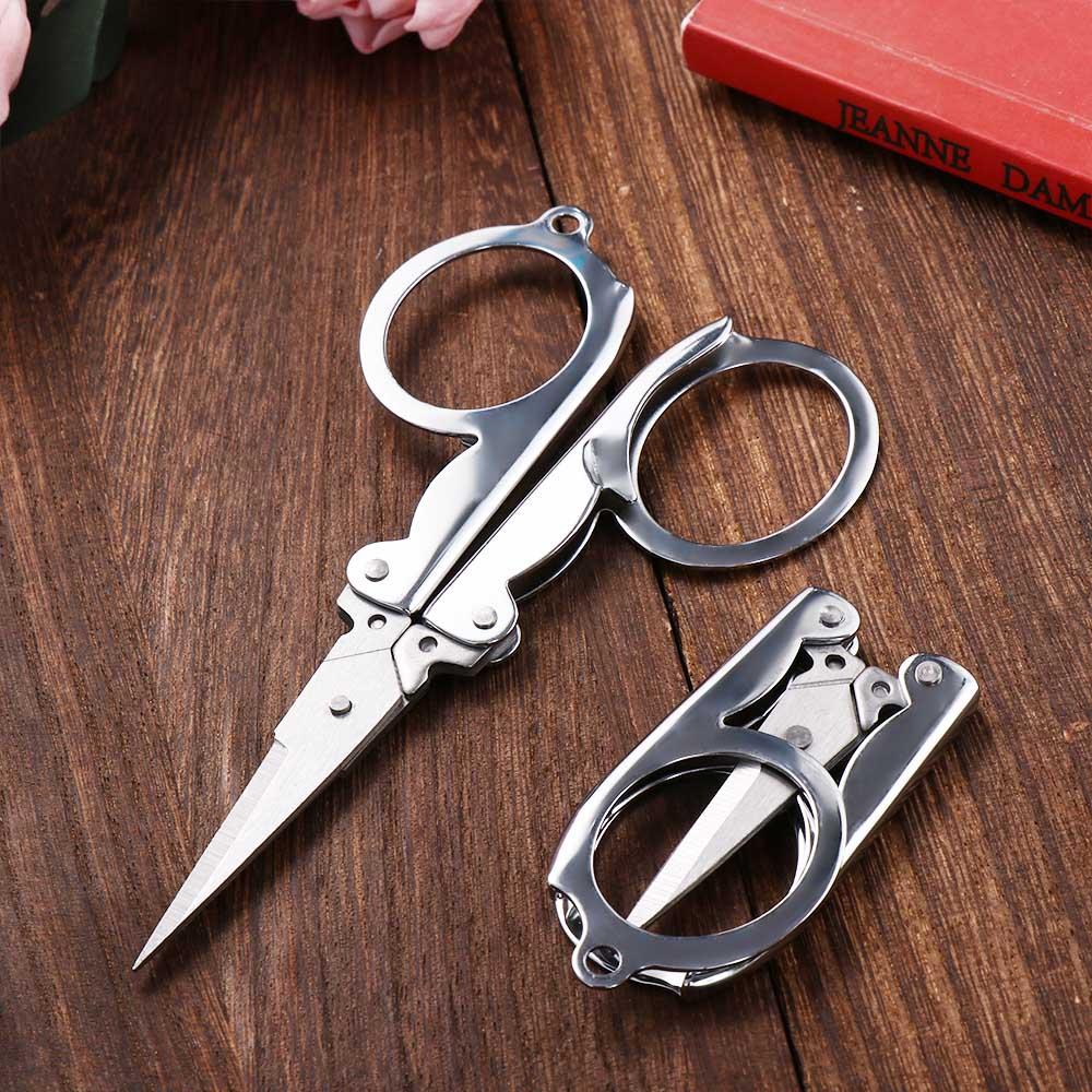Pocket Stainless Steel Student Mini Small Scissors Folding Scissors Embroidery Fishing Scissors