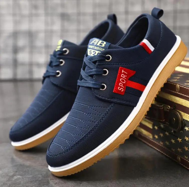 New Men's Canvas Shoes Lightweight Sports Shoes Casual Mesh  Breathable Vulcanized Shoes Classic Fashion Lace Up Work Shoes