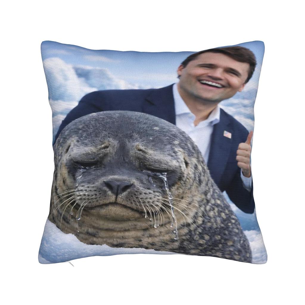 Charlie Kirk Miner Pillow Case Comfy Pillow Cover For Sofa Car Home Decor Funny Cushion Cover