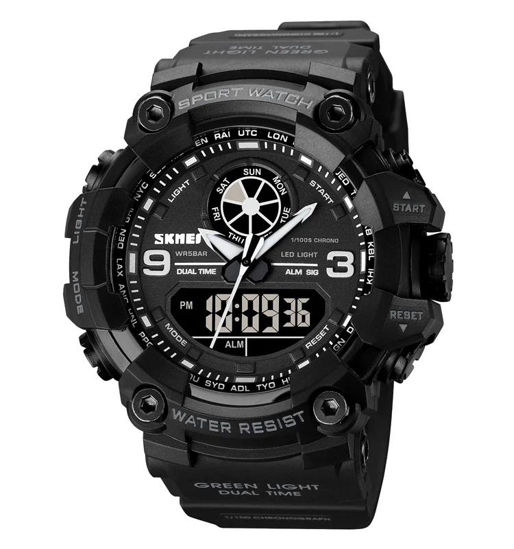 Hot Selling Model 1818 Skmei Digital Watch Dual Time 5atm Customized Personalized Fashion Silicone Straps Watch