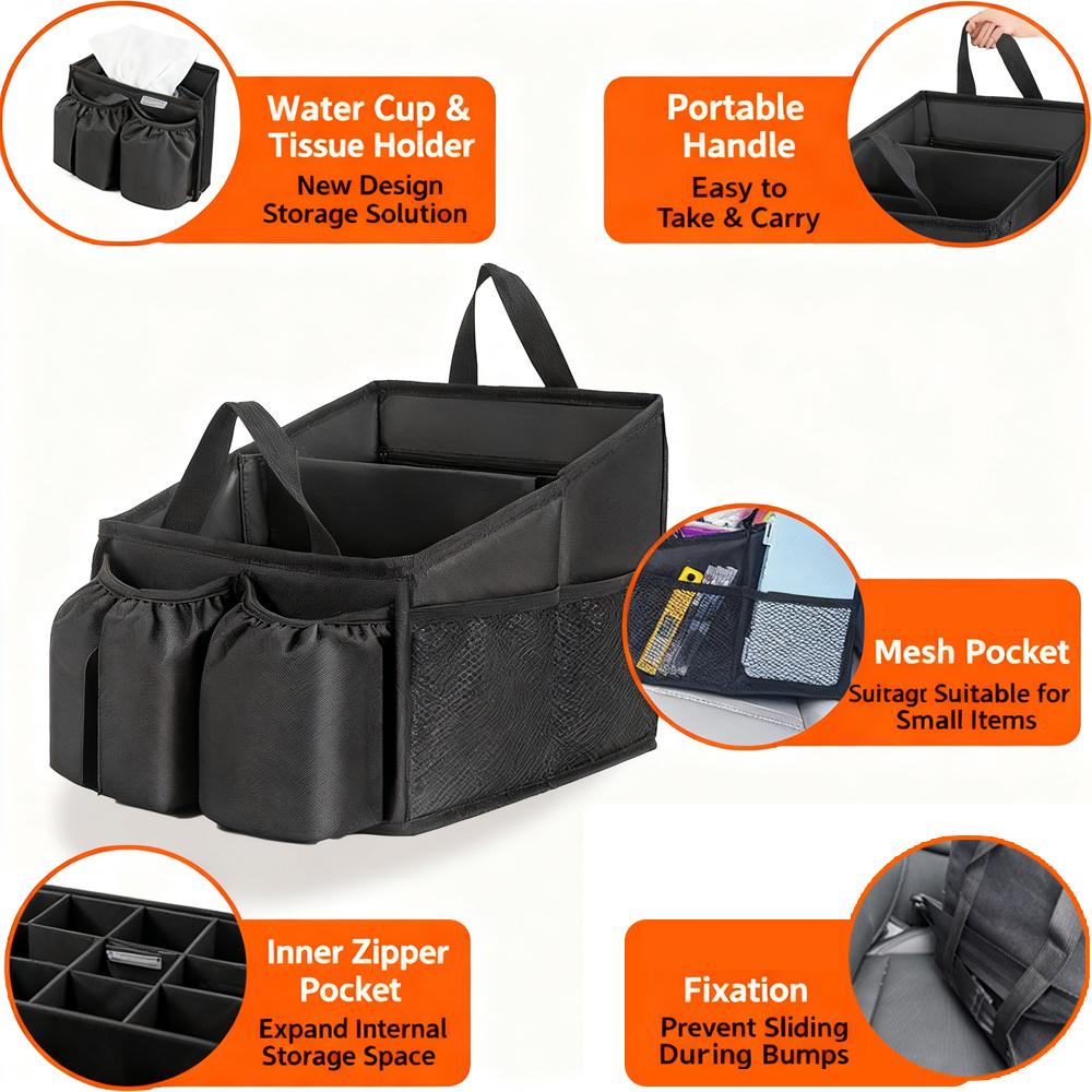 Car Storage Box Car Trunk Organizer Collapsible Cargo Storage Tool Auto Trucks Trunk Box Super Durable Car Trunk Storage Box