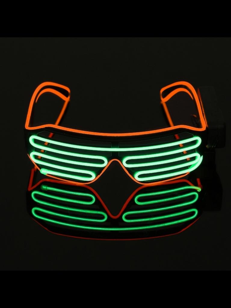 LED luminous glasses bar disco blinds atmosphere props party Cyberpunk sci-fi technology EL glasses glow (without batteries)