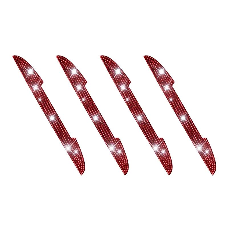 Car Door Edg Scratch-resistant Stickers Handle Car Rearview Mirror Protector Rhinestone Crystal Bling Decoration Sticker Decal