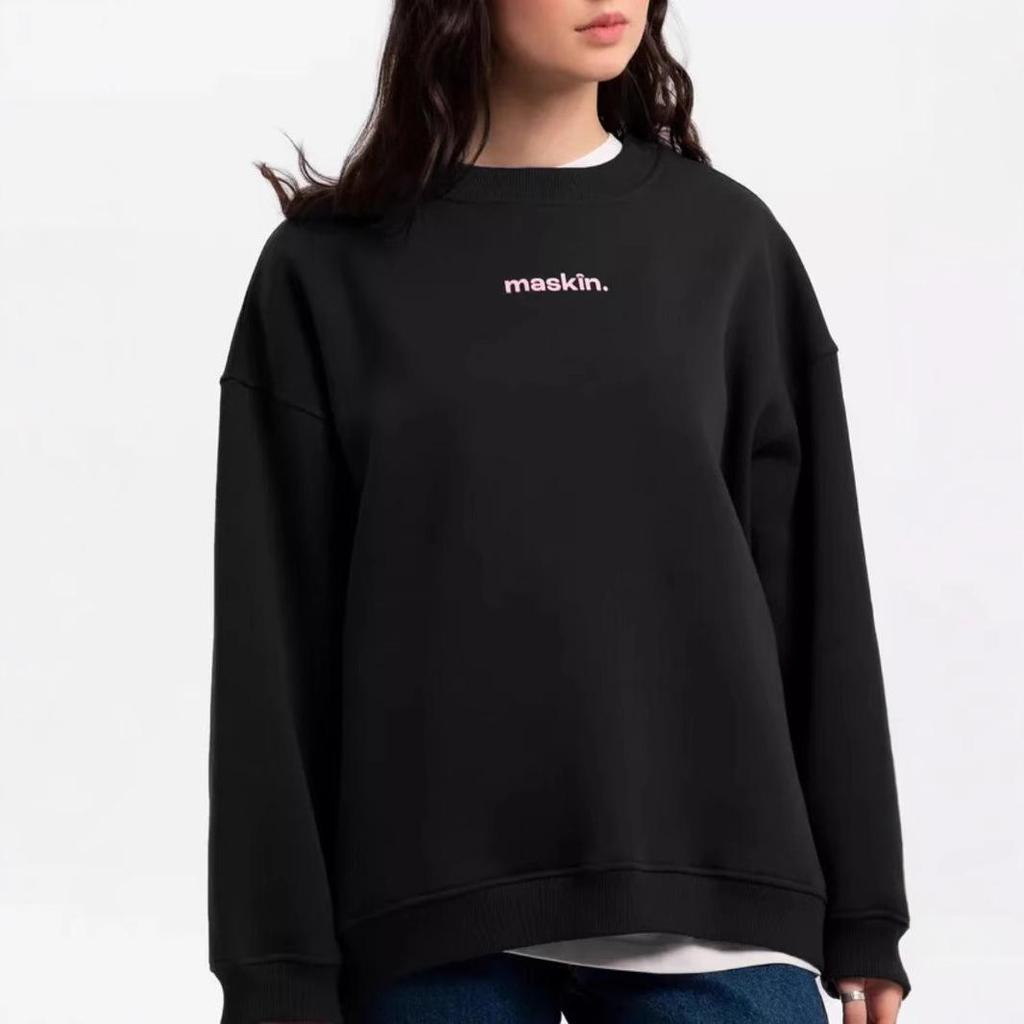 Trendy European/American Loose Fit Letter Print Hoodie - Figure-Flattering, Thickened for 2025 Autumn/Winter