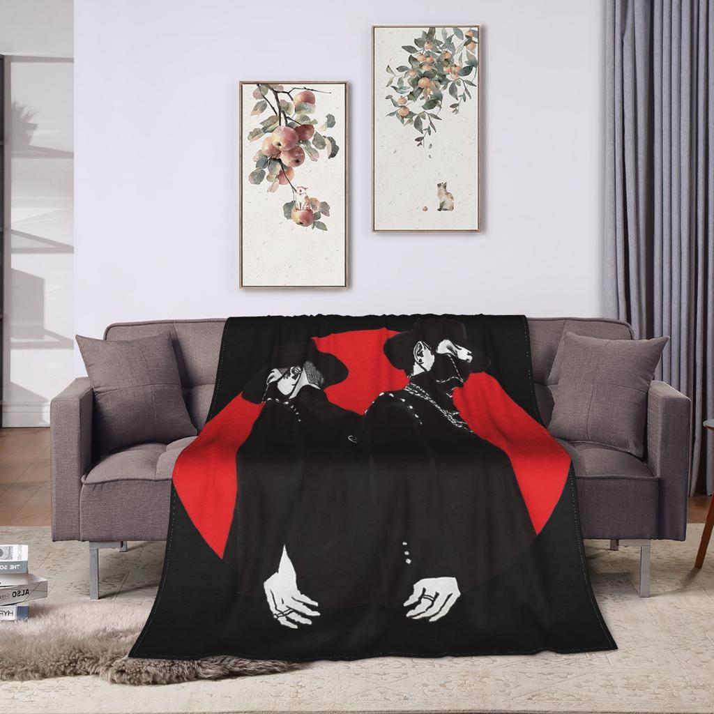 Korean Kpop Ateez MINGI Blanket Flannel Printed  Breathable Super Warm Throw Blankets for Home Travel Bedding Throws