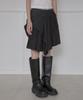 Peulleeoeob Asymmetrical Draped Layered Skirt (Fl-252_Black)
