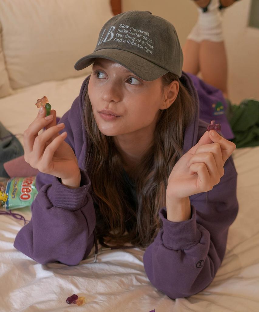 Lenibi Slow Morning Ball Cap Deep Gray