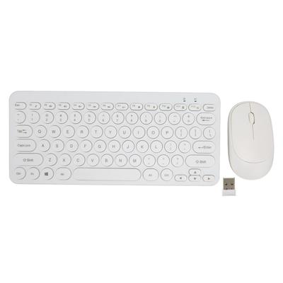 2.4G Wireless Keyboard Mouse Combo 78 Key Retro Round Keycap Mute Buttons Ergonomics Mouse and