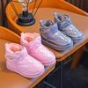 2025 Winter Unisex Baby Thickened Velvet PU Waterproof Non-slip Warm Snow Boots