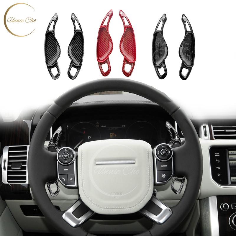 For Range Rover Sport Vogue Discovery 2010- Paddle Shifters Imitation Carbon Fiber Steering Wheel Shift Paddles Car Styling