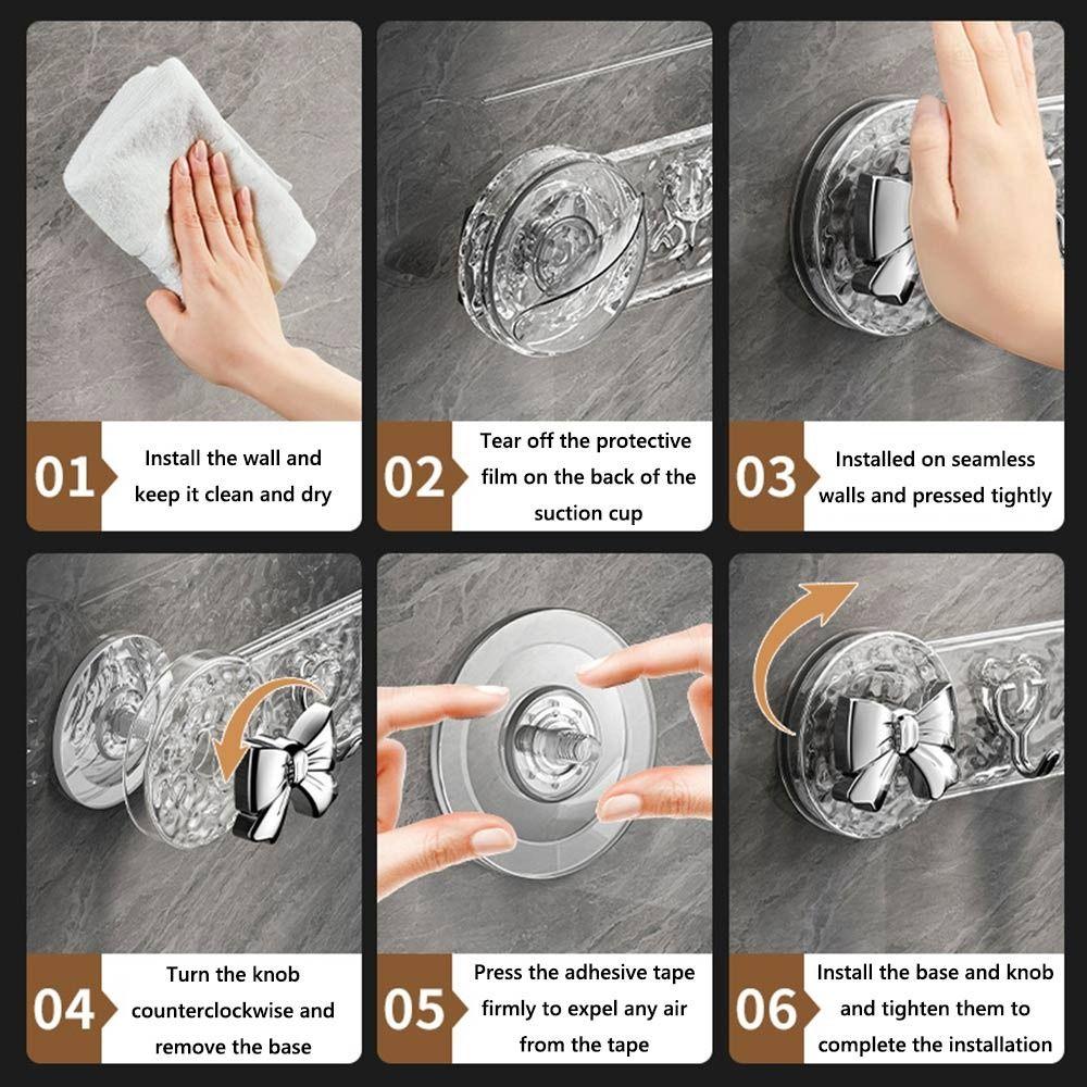 Suction Cup Row Hook Punch-free Strong Load-bearing Storage Rack Gifts Corrugated Hooks