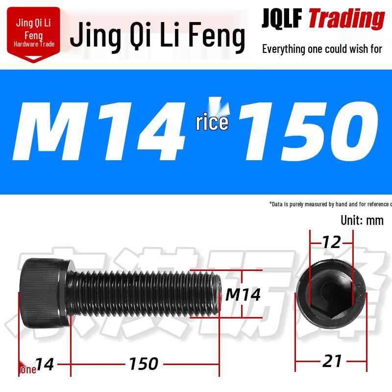 Grade 12.9 Full Thread Hex Socket Head Cap Screws - M3-M14 Black Cylindrical Bolts for Maker Accessories