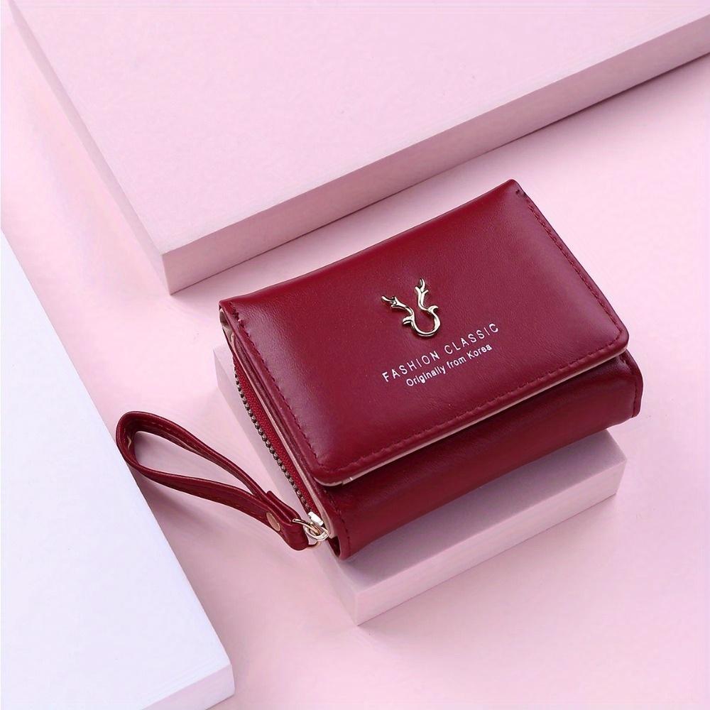Luxury Brand Women's Small Wallet Female Card Holder Short Wallets with Coin Purse for Woman Ladies PU Leather Hasp Mini Clutch