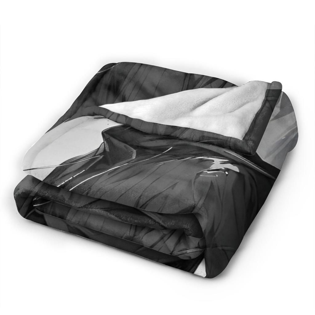 Gojo Satoru Flannel Throw Blankets Anime Jujutsu Kaisen Blankets for Bedding Outdoor Lightweight Bed Rug,