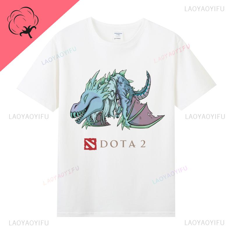 DOTA 2 Camiseta Famous Game TShirt Ropa Hombre 100 Cotton Crewneck Casual Classic Gamer Lover Gifts Tops Graphic T Shirts