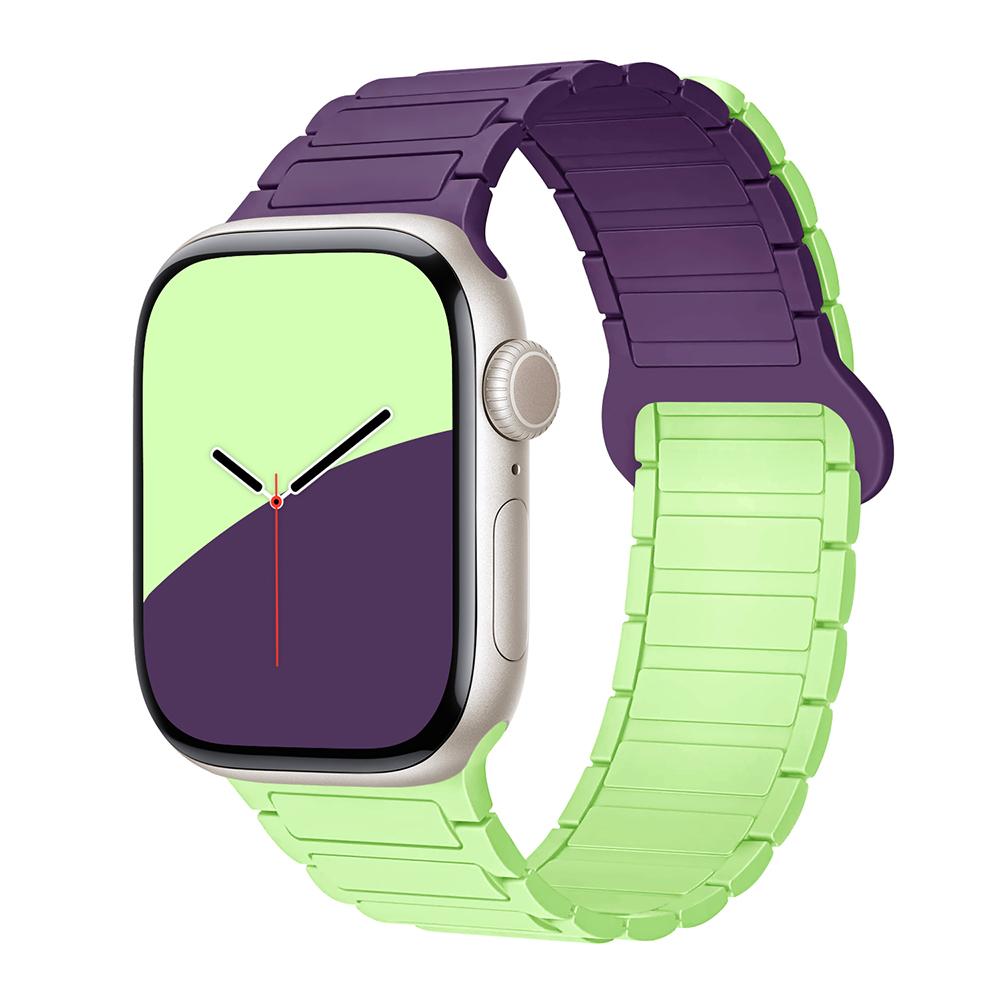 Magnetic Silicone Strap for Apple Watch Band Ultra 2/3 49mm 44mm 40mm 42mm 46mm 41mm 45mm Bracelet IWatch Series 11 10 9 8 7 6 SE 5 4 Correa