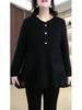 Spring Velvet Light Luxury Versatile T-shirt Sweater: Plus Size Elastic Top for Middle-aged Women