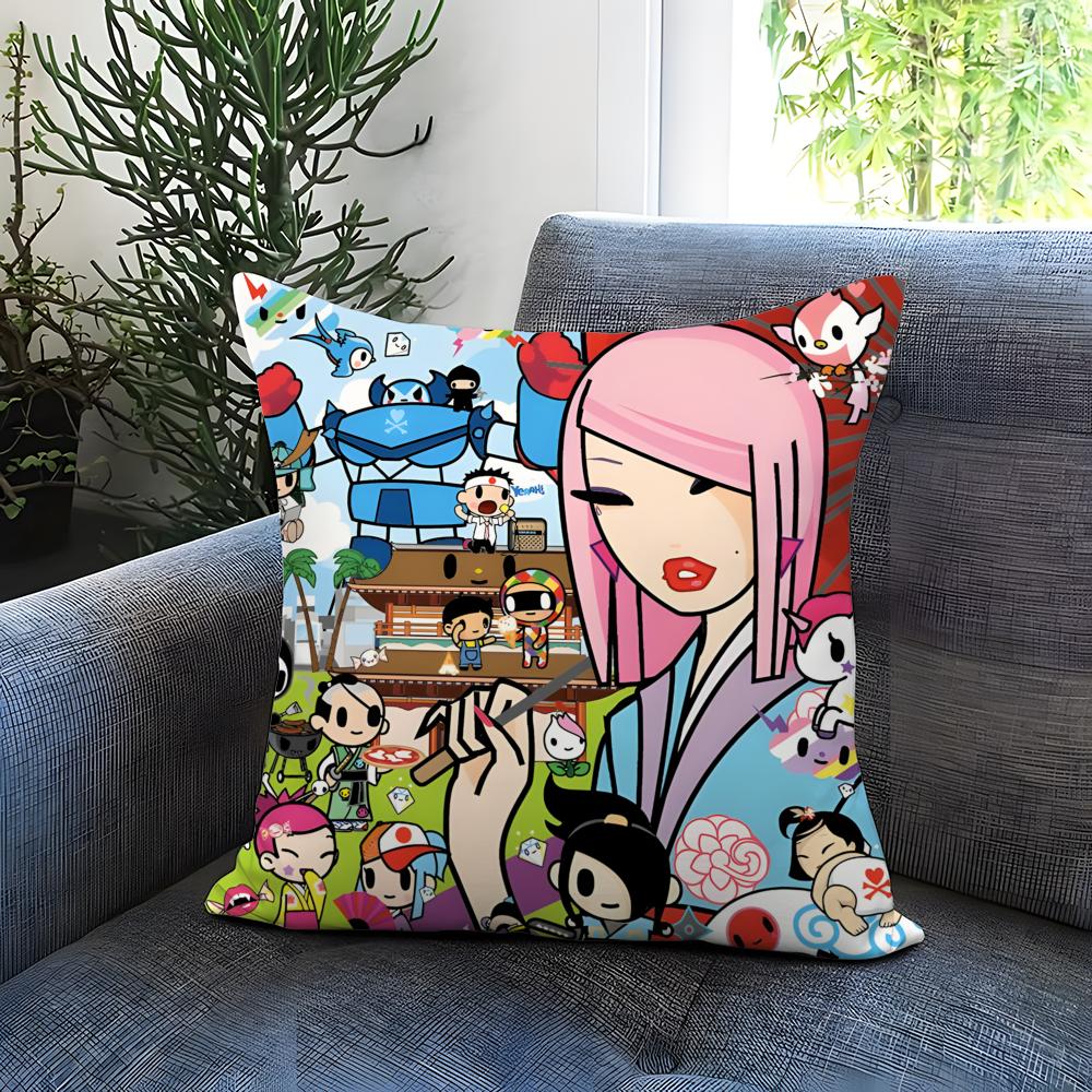 POPULAR T-TTokidokiSS Cushion Cover Comfortable Reversible Pillow Cover Ideal for Car Sofa Bedroom & Beyond