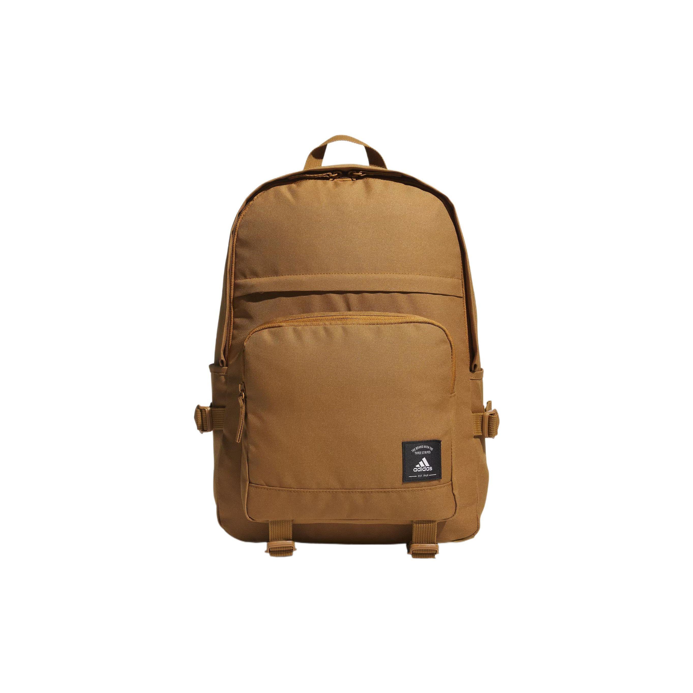 Adidas Trendy Sports Adjustable Shoulder Strap Zipper Large Capacity Recyclable Polyester Backpack Unisex Backpack Bronze IK7317 Bronze Strata