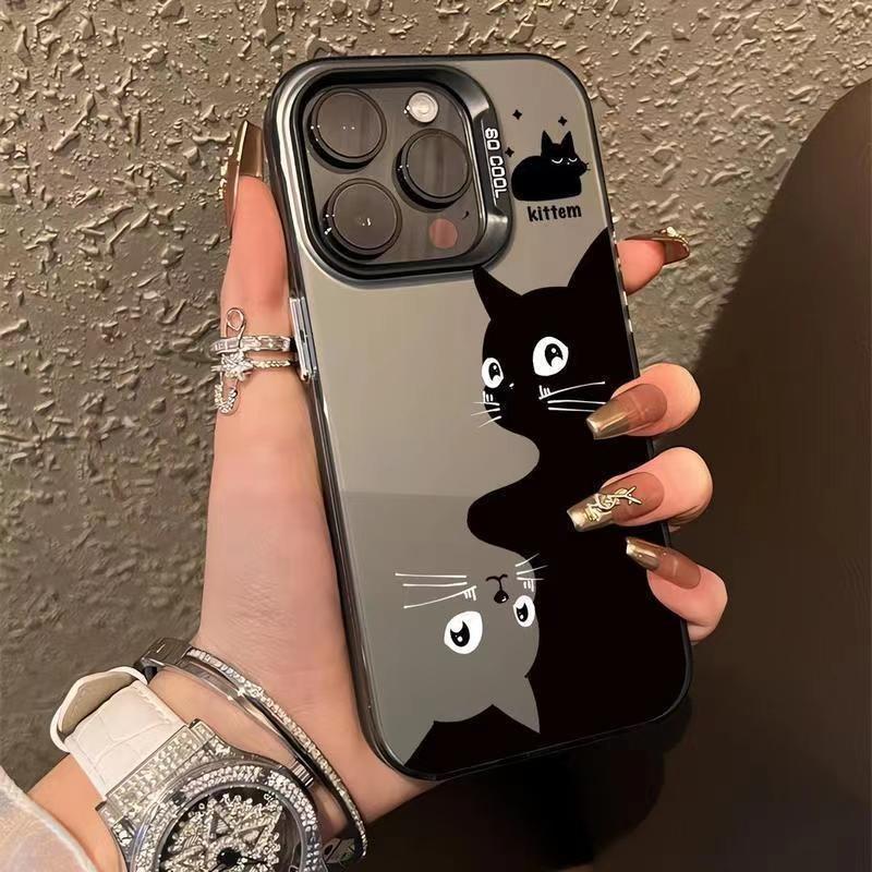 Applicable To Simple Cute Cat IPhone14ProMax Apple 13i Mobile Phone Case 12 Anti-drop 15XRXS Batch 16