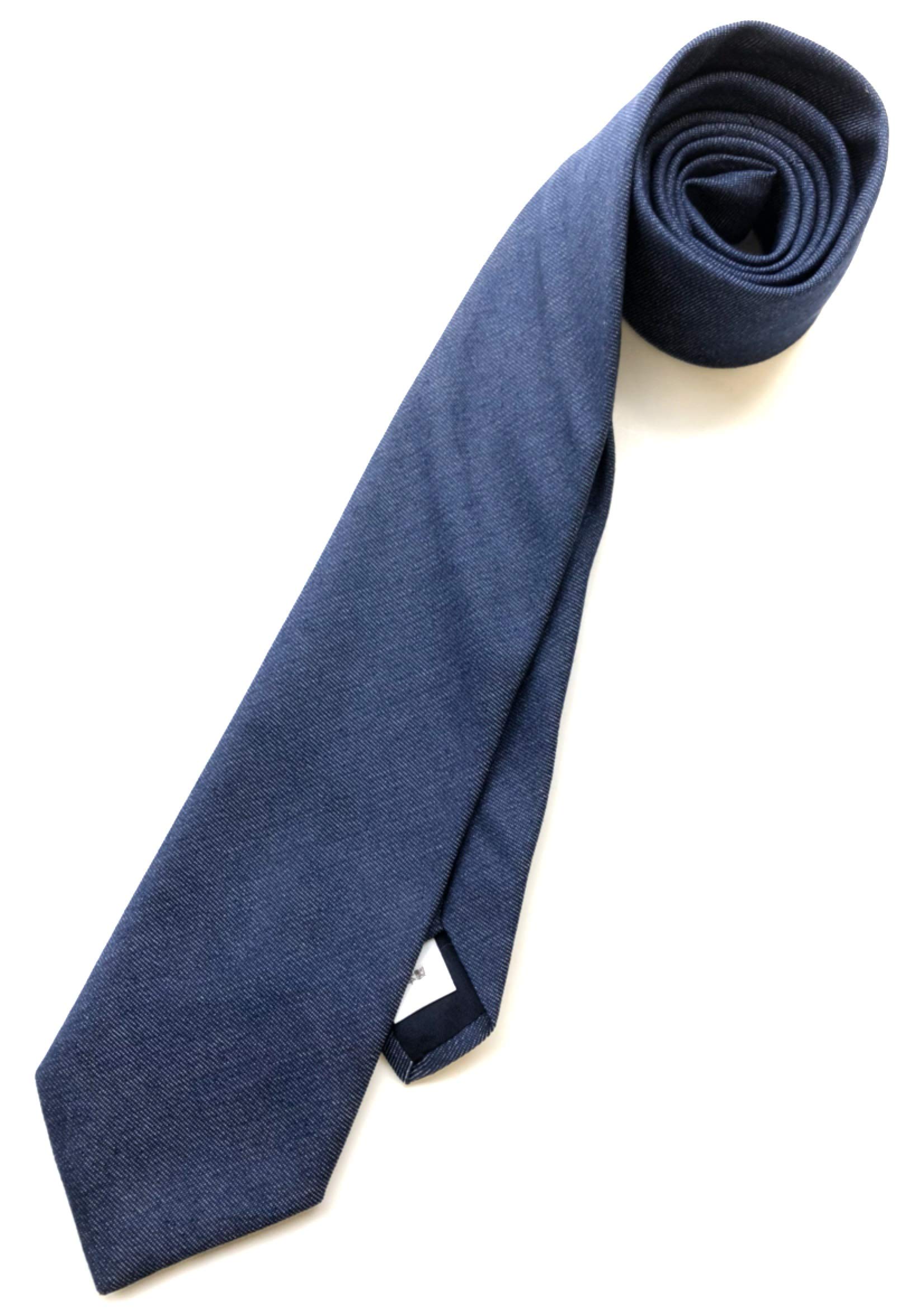

[HANG OVER] 7cm Denim Tie [Made in Japan] (Navy blue)