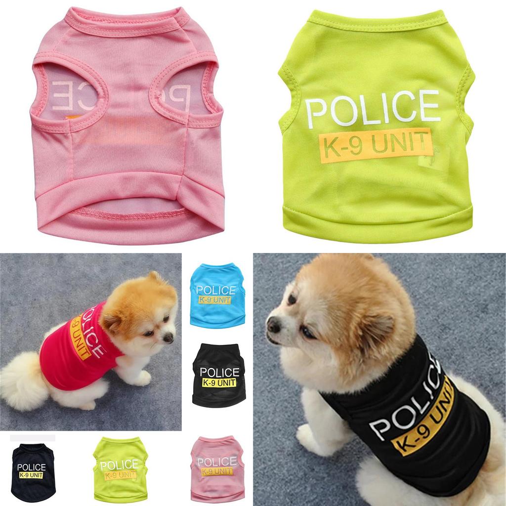 Stilvolles Haustier Hund Schwarz Polizei K-9 Einheit Weste T-Shirt Für Modische Welpen Und Katzen