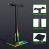 Lanxinda EB01-B Gaming-Headset-Ständer mit RGB-Beleuchtung, zwei USB-Anschlüssen, Touch-Steuerung, Feiertagsbeleuchtung, ABS-Material