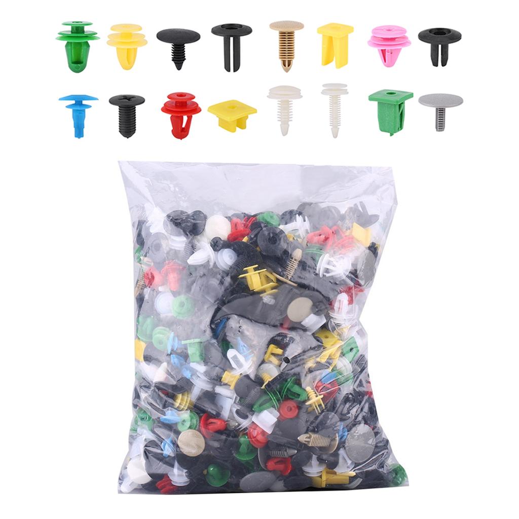 1000pcs Assorted Plastic Car Door Trim Clip Bumper Fastener Retainer Rivet Push Pin Kit