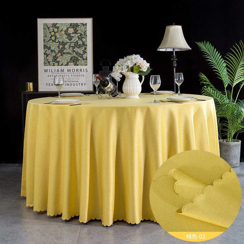 Hotel Round Tablecloth Fabric Restaurant Tablecloth Hotel Banquet Large Round Table Tablecloth Household Round Table Tablecloth