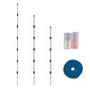 Stainless Steel Laundry Line Support Clothesline Stand Adjustment Height for Patio Garden Drying Includes Rope Clips