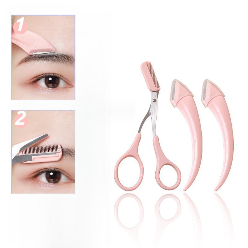 

Набор для начинающих для безопасного ухода за бровями с расческой, ножницами и коническим лезвием для точной стрижки 2# белый