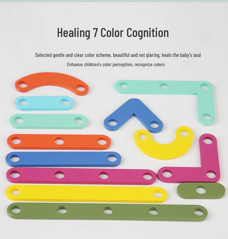 Montessori Shape-Changing Pegboard Puzzle for Kids