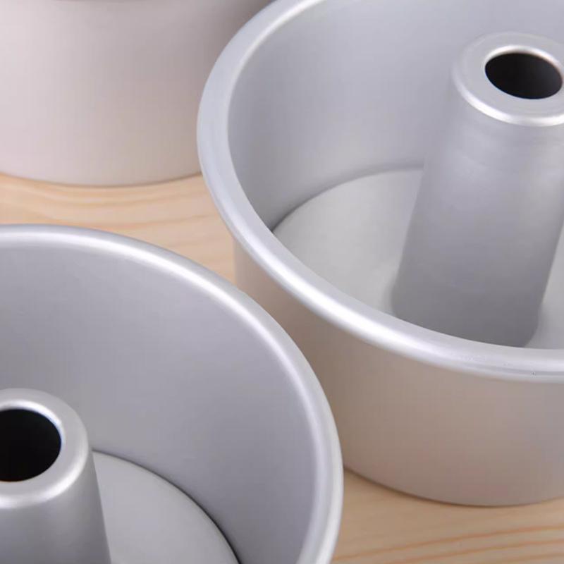 Round Middle Hole Chiffon Cake Toast Bread Pan Removable Bottom Hollow Chimney Mold Diy Baking Tools Bake Model Bread Box