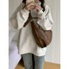 Retro Soft Skin Pleated Dumpling Bag Laid-back Style Casual and Versatile Commuter Single-shoulder Crossbody Bag