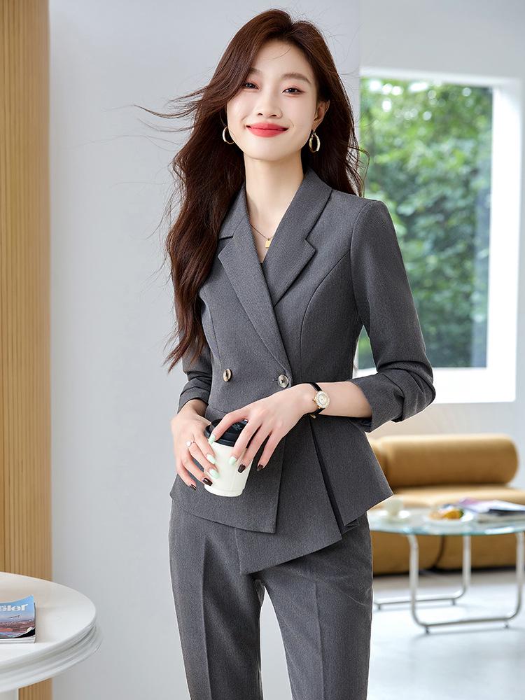 Women's Professional Suit Set - Spring/Autumn Workplace Blazer for Interviews in Goddess Style