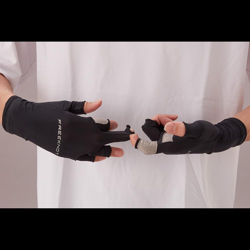 Freeknot Stretch Tough Light Gloves, 5-Length Cut, Gray, Y4197-F-96